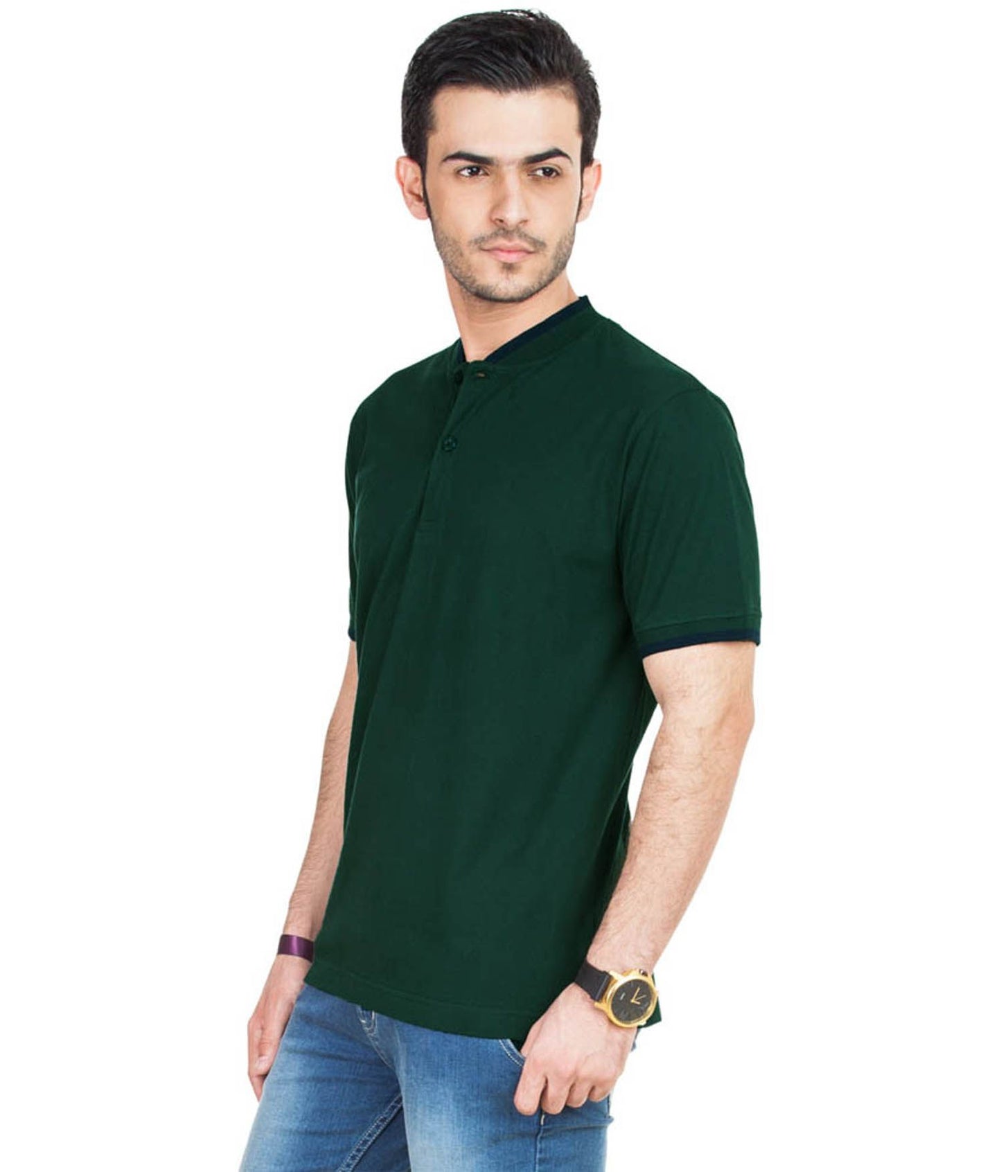 Poly Cotton Solid Half Sleeves Mens Polo T-shirt (Pack of 3)